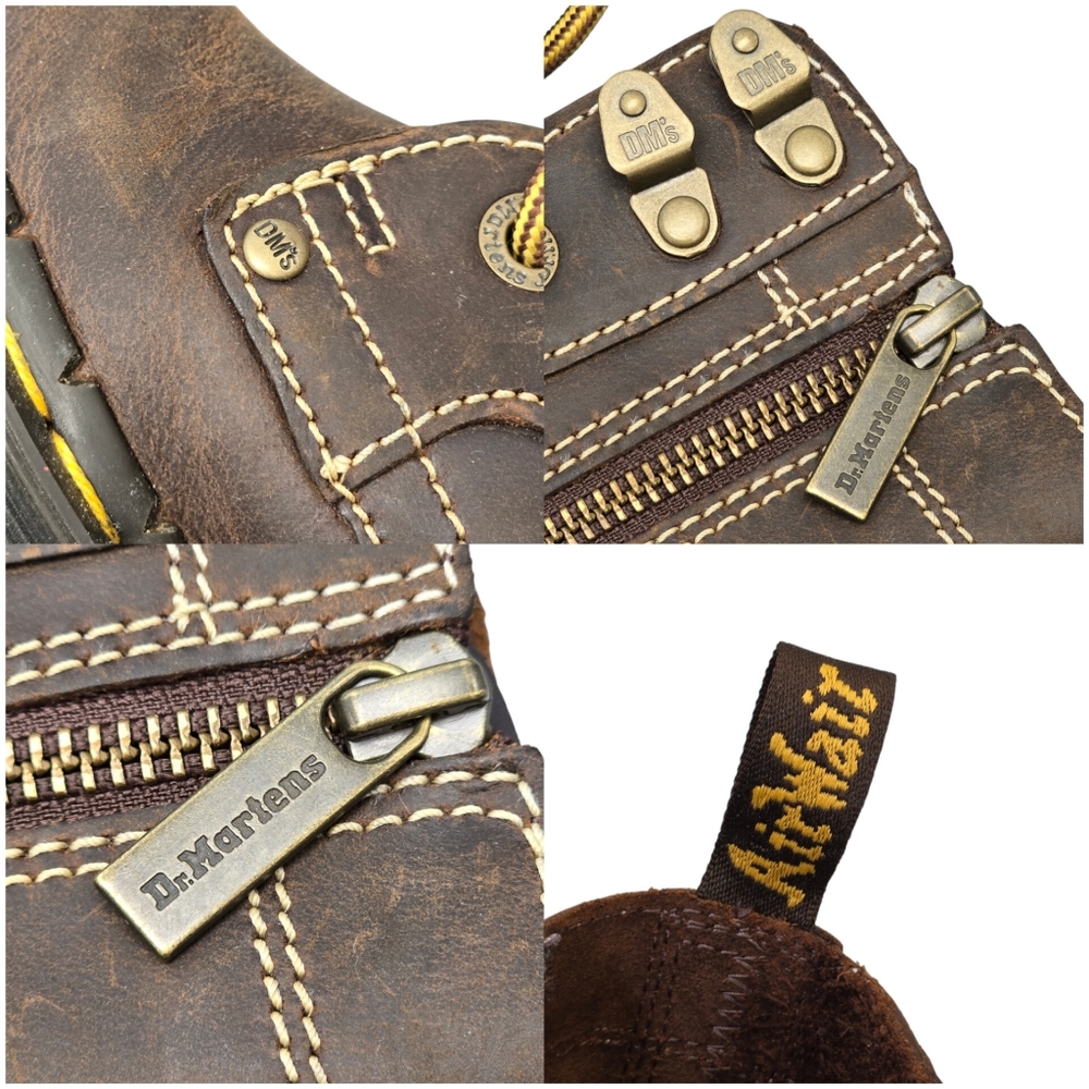 Dr. Martens Women's 6 Jadon Arc Crazy Horse Brown Leather Platform Lace-Up Boots - Picture 13 of 15